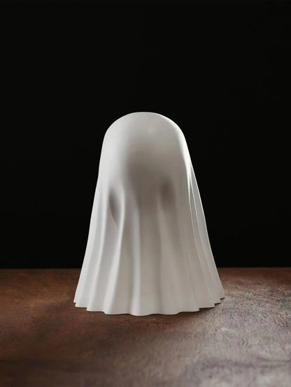 Small Ghost Statue Decoration, Novelty Figurine, Halloween Shelf and Mantel Accent