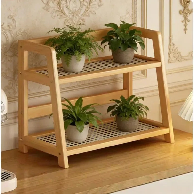 Bamboo Storage Rack, 2-Tier Shelf Organizer, Freestanding Kitchen and Bathroom Storage