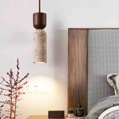 French Wabi-Sabi Ceiling Pendant, Plaster Hanging Lamp, Soft Light for the Bedroom