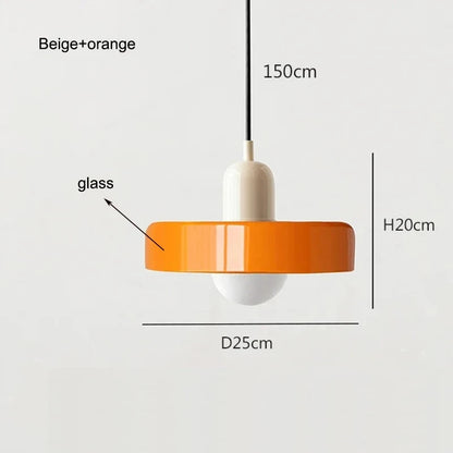 Bauhaus Glass Chandelier, Modern Dining Room Pendant Light, Nordic Ceiling Fixture