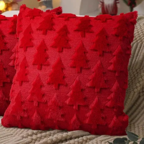Christmas Knitted Cushion Cover, Festive Throw Pillow Case, Holiday Sofa Accent