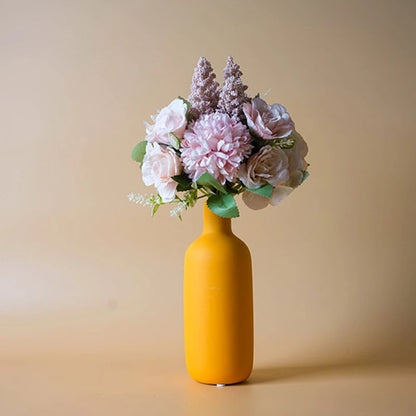 Nordic Ceramic Vase, Matte Flower Vase, Minimalist Decor for Shelf and Mantel