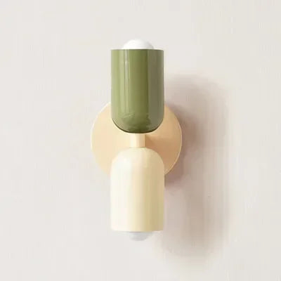 Macaron Wall Sconce, Bedside Wall Light for Bedroom, Modern Nordic Wall Lamp