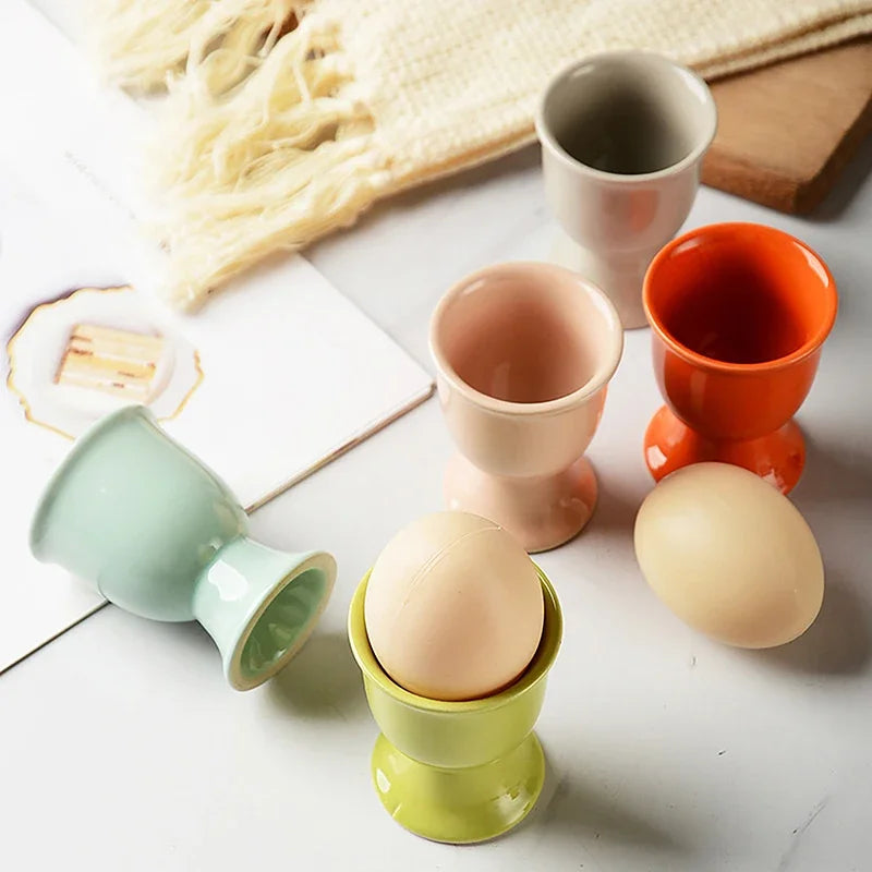 Ceramic Egg Cup Holders, Soft Boiled Egg Stands, Ceramic Breakfast Tableware