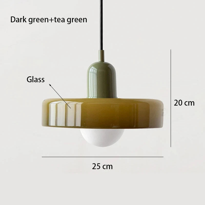 Bauhaus Glass Chandelier, Modern Dining Room Pendant Light, Nordic Ceiling Fixture
