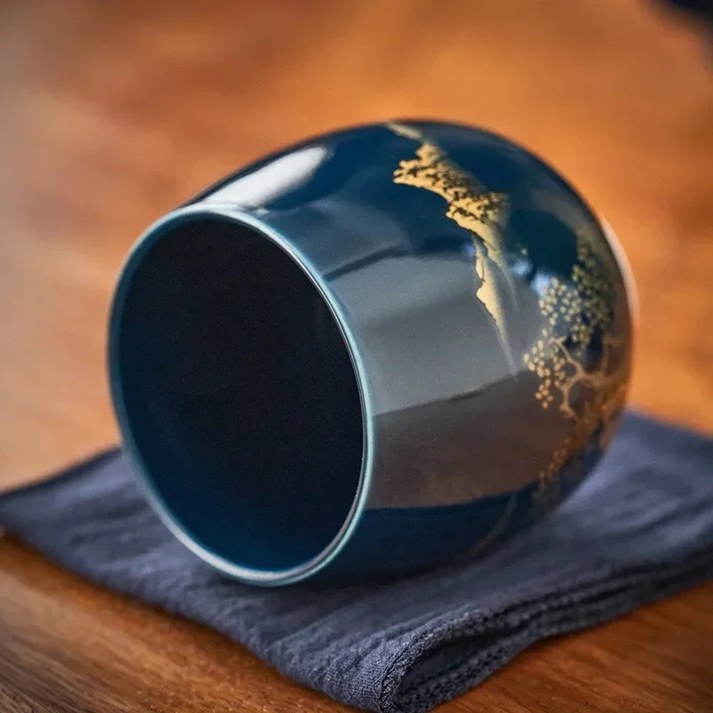 Ceramic Tea Cup, Japanese Master Mug Tea Bowl, 180ml Handmade Glazed Cup