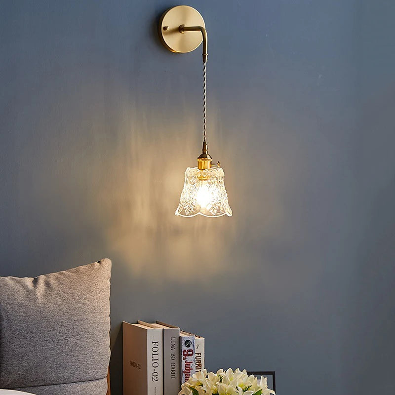Nordic Flower Glass Pendant Light, Hanging Ceiling Lamp, Petal Shade for Kitchen Islands
