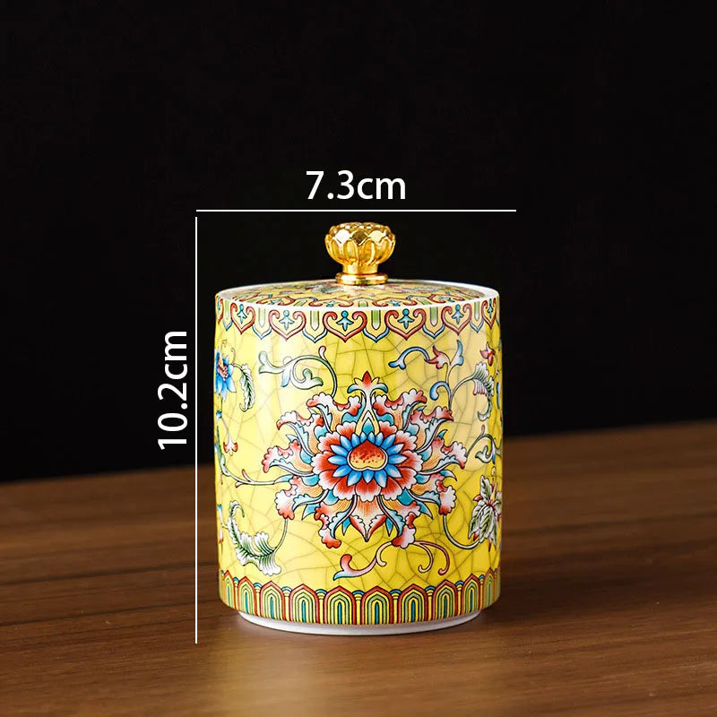 European Ceramic Storage Jar, Kitchen Canister with Lid, Pantry Storage Container