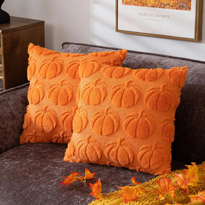 Seasonal Throw Pillow Covers, Faux Fur Cushion Cases, Autumn and Winter Sofa Accent