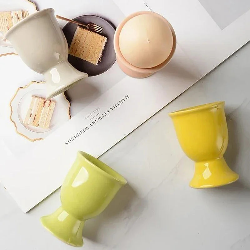 Ceramic Egg Cup Holders, Soft Boiled Egg Stands, Ceramic Breakfast Tableware