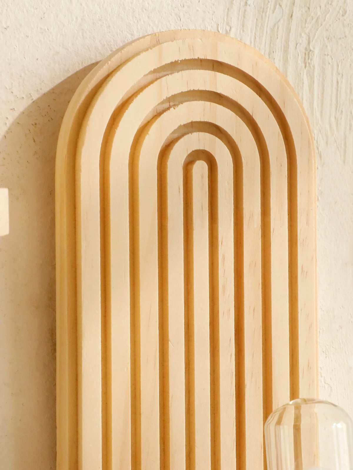 Wooden Wall Shelf, Geometric Floating Shelves, Natural Wood Boho Wall Decor