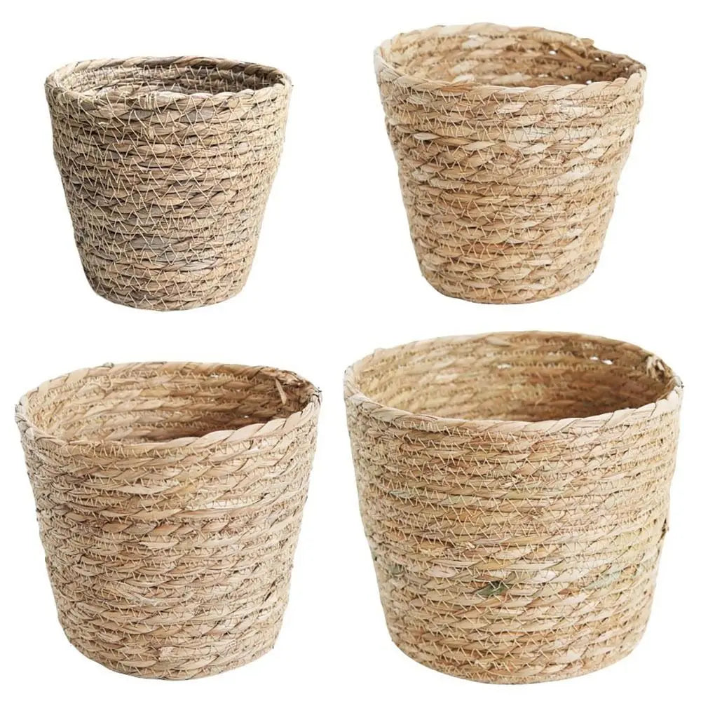 Rattan Planter Basket, Woven Plant Pot Cover, Natural Basket for Indoor Plants