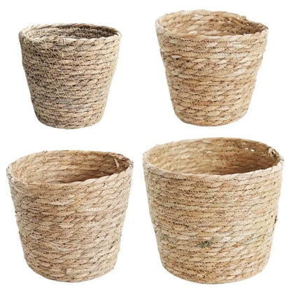 Rattan Planter Basket, Woven Plant Pot Cover, Natural Basket for Indoor Plants