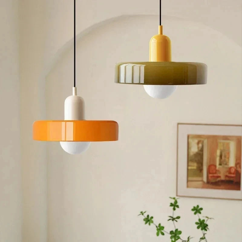 Bauhaus Glass Chandelier, Modern Dining Room Pendant Light, Nordic Ceiling Fixture
