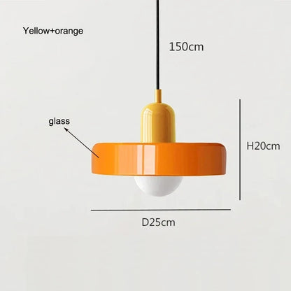 Bauhaus Glass Chandelier, Modern Dining Room Pendant Light, Nordic Ceiling Fixture