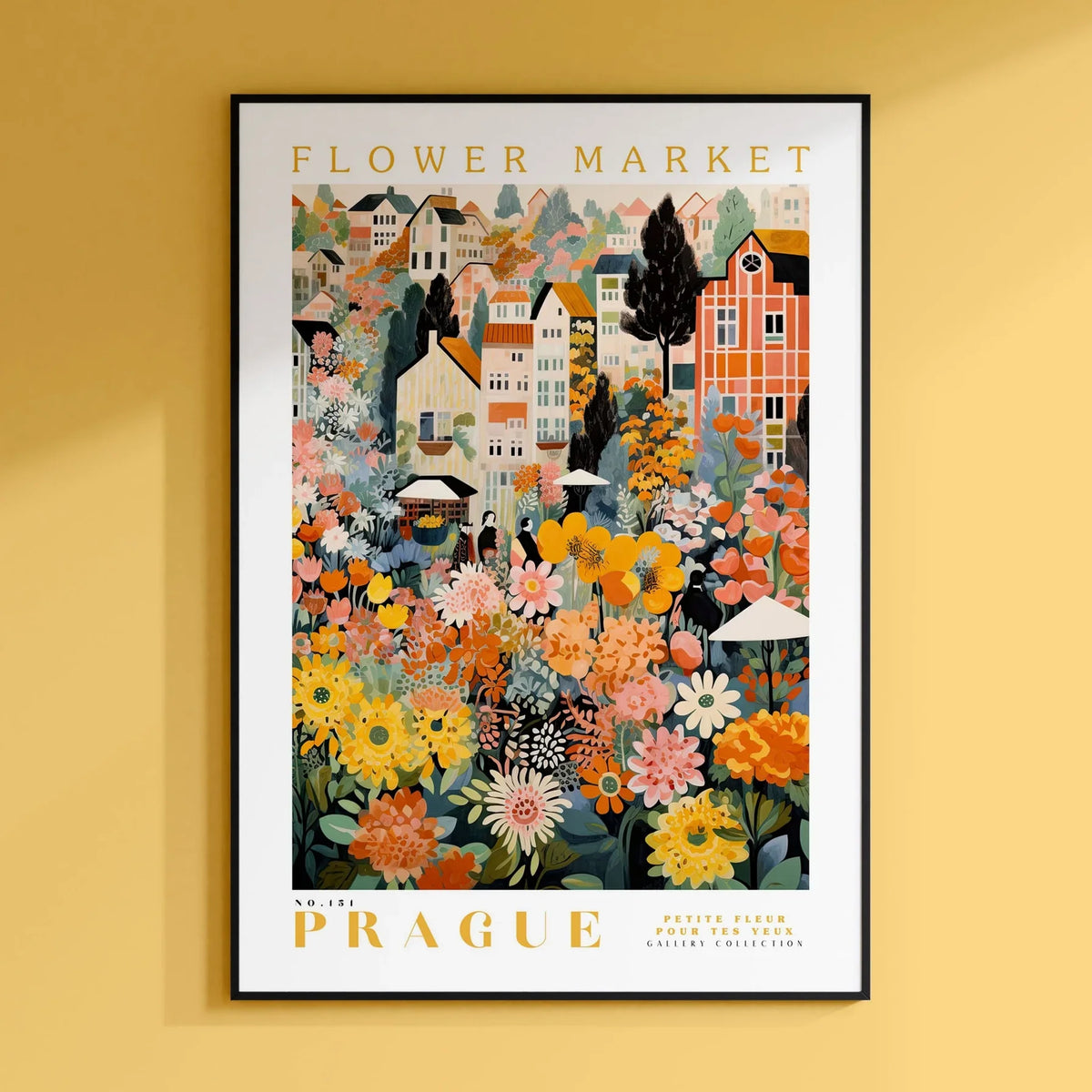Amsterdam Flower Market Print, Floral Wall Art Poster, Botanical Decor for Living Room