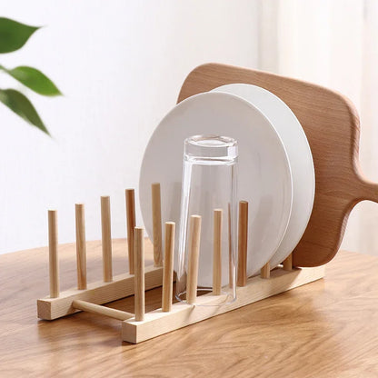 Bamboo Dish Drain Rack, Dish Drying Rack, Countertop Organizer for the Kitchen Sink