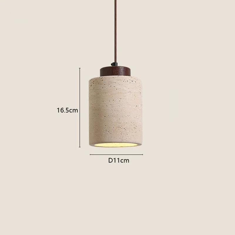 Wabi-Sabi Pendant Chandelier, Stone Ceiling Light, Textured Fixture for Bedside and Hall