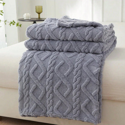Coral Fleece Blanket, Soft Bed Throw, Lightweight Warm Bedding Cover for All Seasons