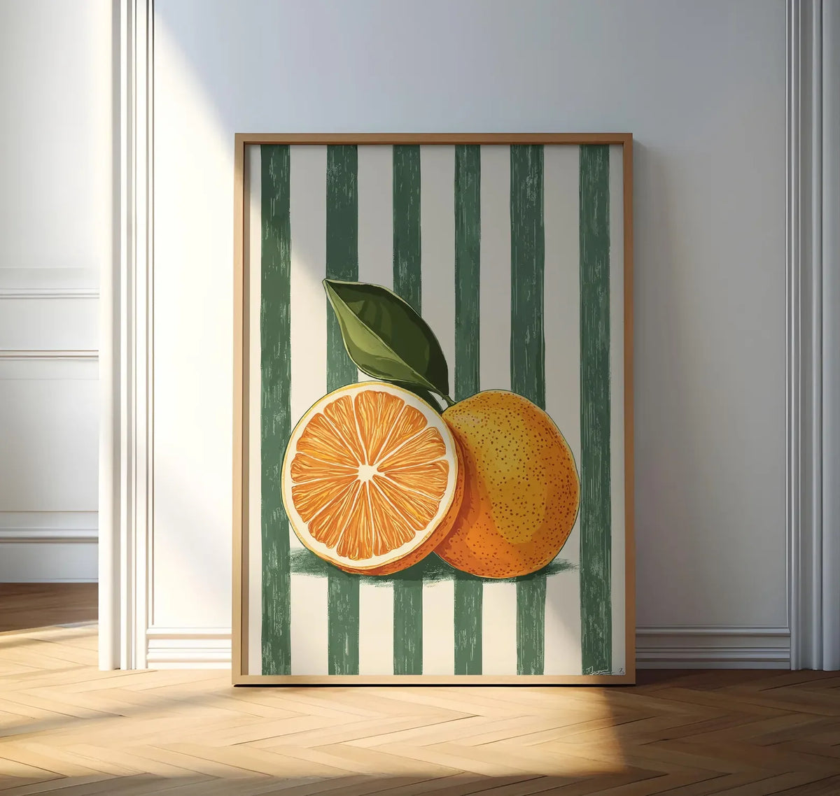 Orange Fruit Wall Art Print, Kitchen Poster, Citrus Botanical Decor for the Dining Room