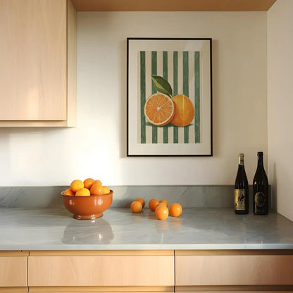 Orange Fruit Wall Art Print, Kitchen Poster, Citrus Botanical Decor for the Dining Room