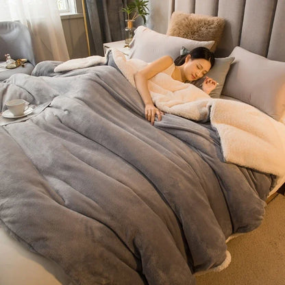 Wool Throw Blanket, Woven Bed Throw, Warm Natural Layer for Sofa and Bedroom