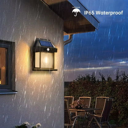 Solar Motion Sensor Wall Light, Outdoor Security Light, Garden and Fence Lighting
