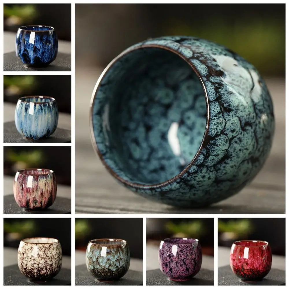 Kiln Glazed Espresso Cup, Japanese Ceramic Tea Cup, Reactive Glaze Ceramic Mug