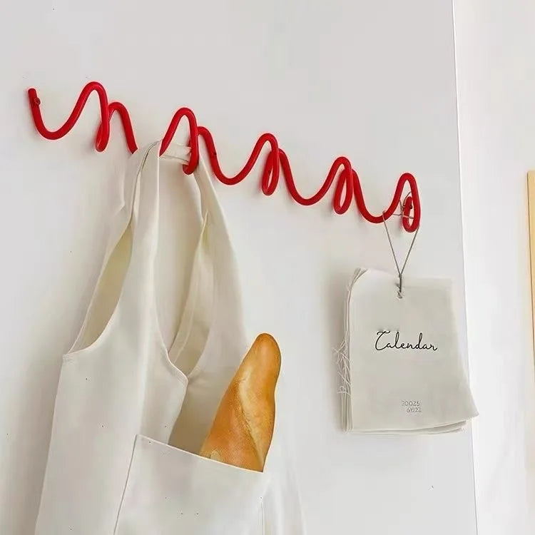 Wall Mounted Coat Rack, Entryway Hook Rail, Wall Hooks for Coats, Bags, and Keys