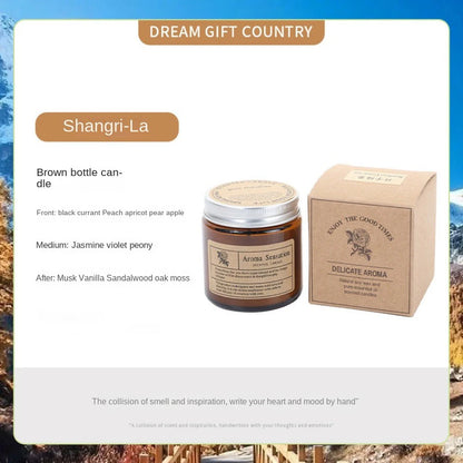 Aromatherapy Candle, Scented Glass Jar Candle, Slow Burning Home Fragrance