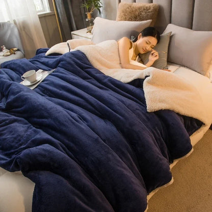 Wool Throw Blanket, Woven Bed Throw, Warm Natural Layer for Sofa and Bedroom
