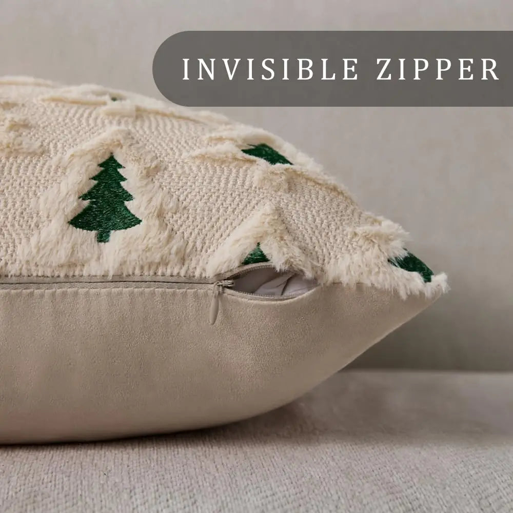 Seasonal Throw Pillow Covers, Faux Fur Cushion Cases, Autumn and Winter Sofa Accent
