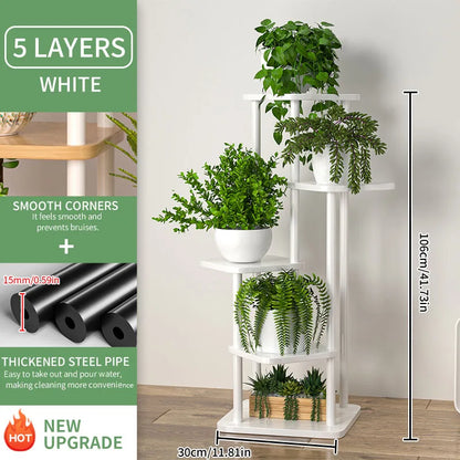 Wooden Plant Stand, Tiered Flower Stand, Freestanding Display for Indoor Plants