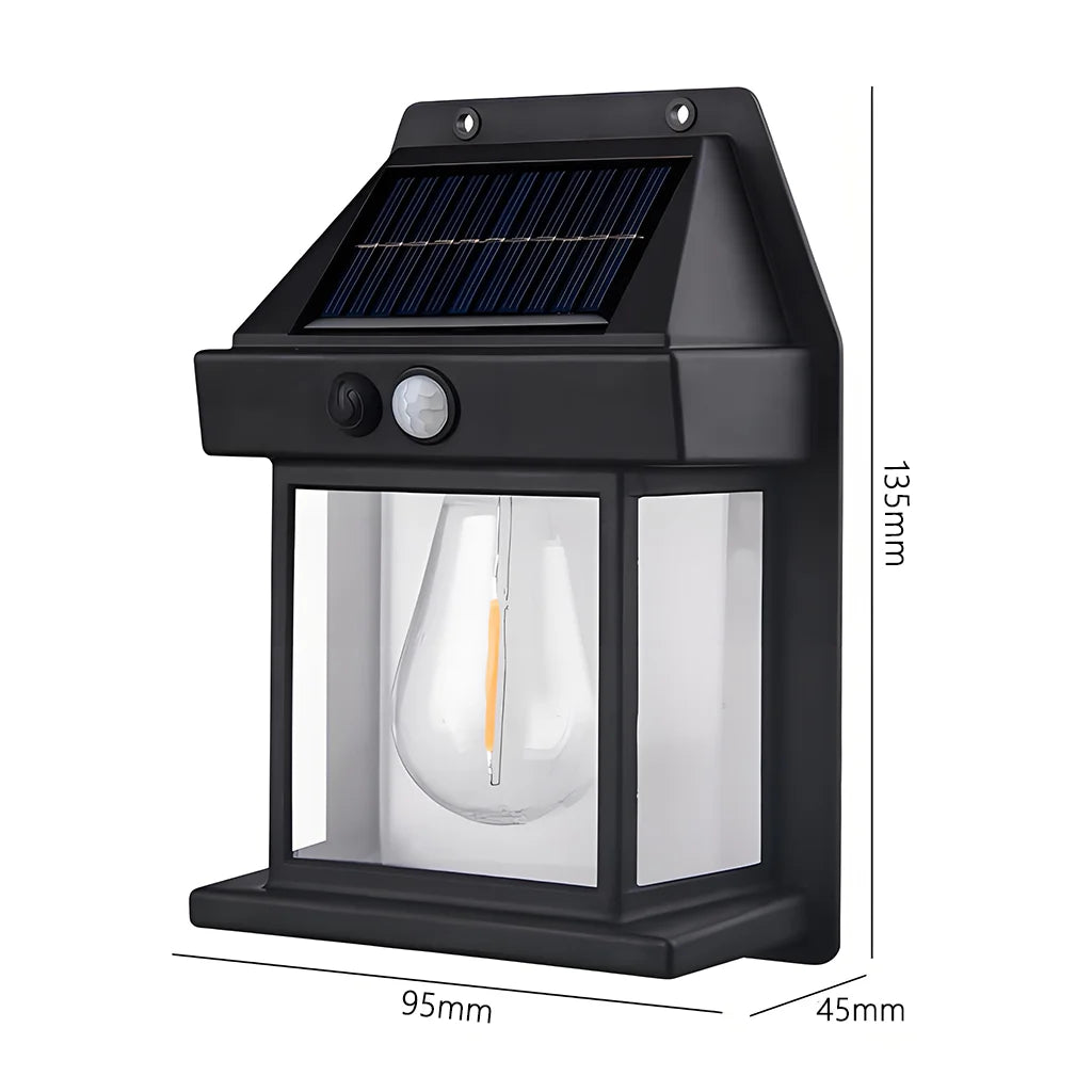 Solar Motion Sensor Wall Light, Outdoor Security Light, Garden and Fence Lighting