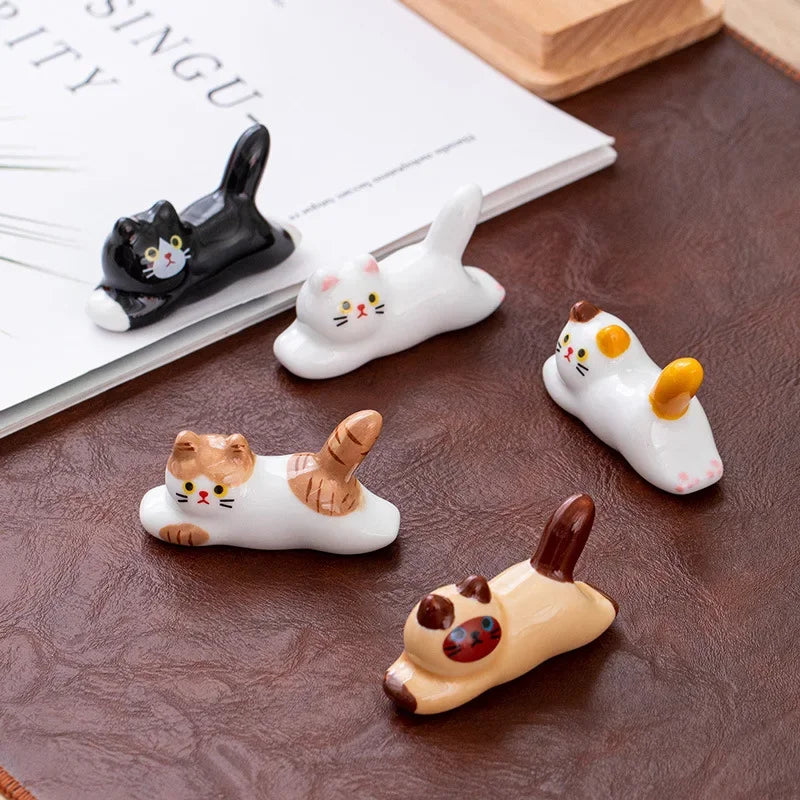 Ceramic Chopstick Holder, Chopstick Rest Set, Handmade Tableware Accent