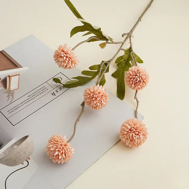 Artificial Autumn Chrysanthemum, Faux Flower Stems, Fall Table and Vase Decor
