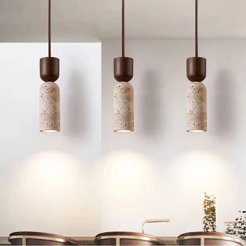 French Wabi-Sabi Ceiling Pendant, Plaster Hanging Lamp, Soft Light for the Bedroom