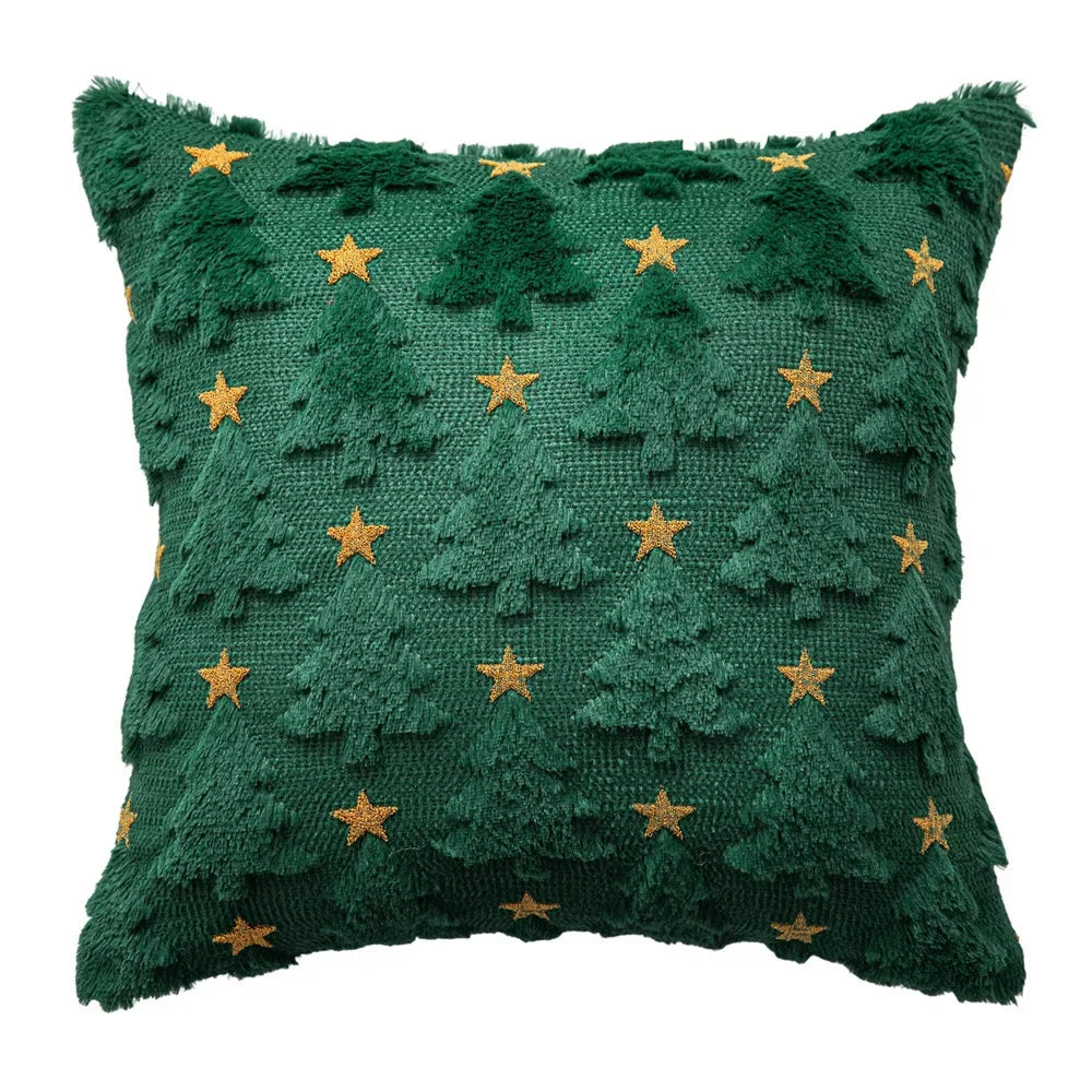 Christmas Knitted Cushion Cover, Festive Throw Pillow Case, Holiday Sofa Accent