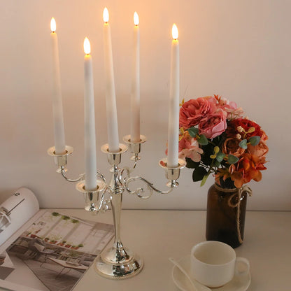 LED Flameless Taper Candles, Battery Operated Candlesticks, Flickering Dinner Candles