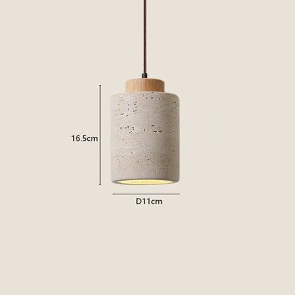 Wabi-Sabi Pendant Chandelier, Stone Ceiling Light, Textured Fixture for Bedside and Hall
