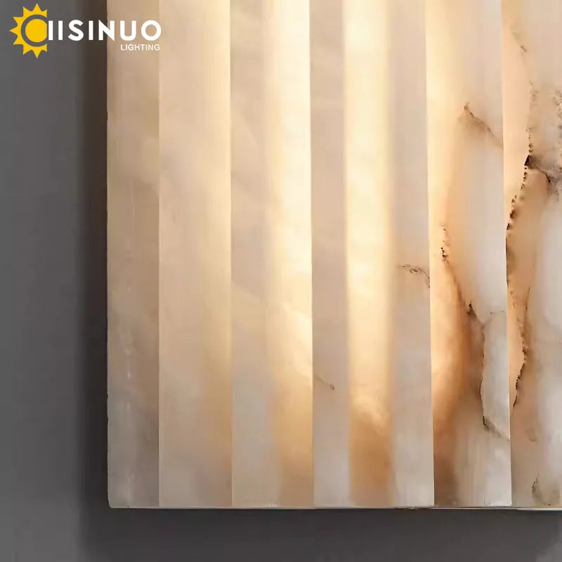 Spanish Marble Wall Lamp, Marble Wall Sconce, Warm Fixture for Bedside and Hallway