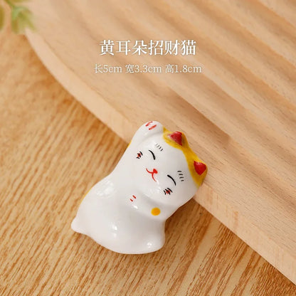 Ceramic Chopstick Holder, Chopstick Rest Set, Handmade Tableware Accent