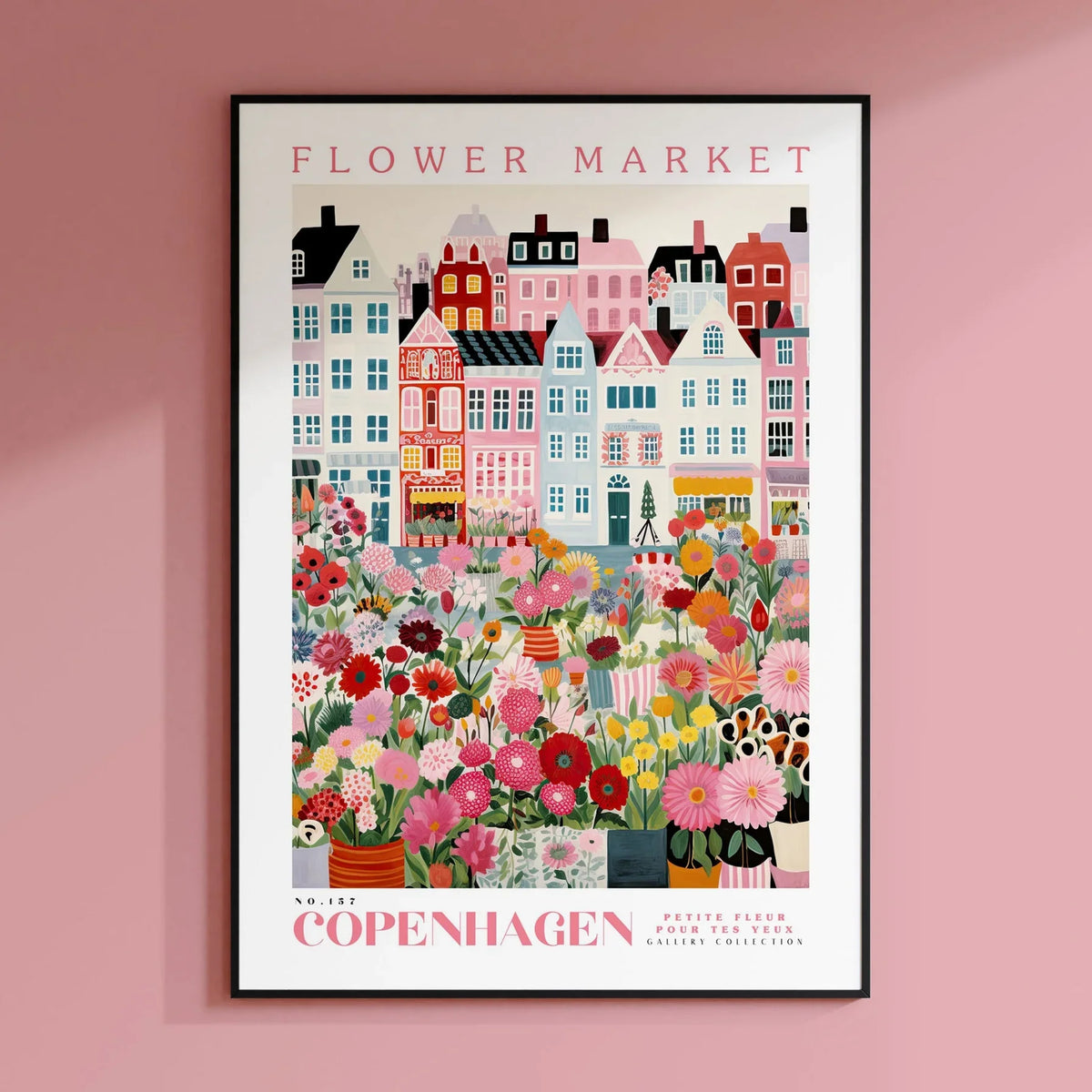 Amsterdam Flower Market Print, Floral Wall Art Poster, Botanical Decor for Living Room