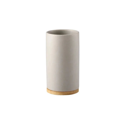 Ceramic Bathroom Accessories Set, Vanity Countertop Set, Soap Dispenser and Tumbler