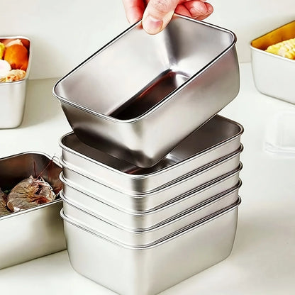 Stainless Steel Food Storage Containers, Lunch Box Set of 6, Leakproof Meal Prep Bowls