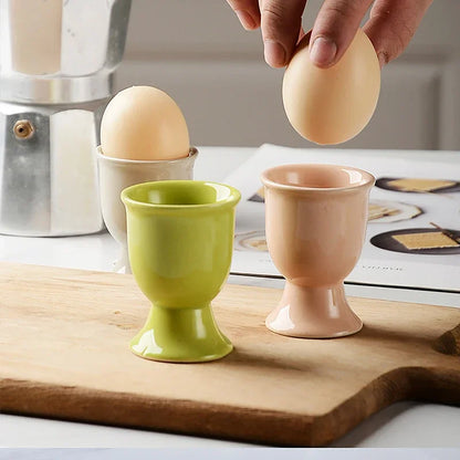 Ceramic Egg Cup Holders, Soft Boiled Egg Stands, Ceramic Breakfast Tableware