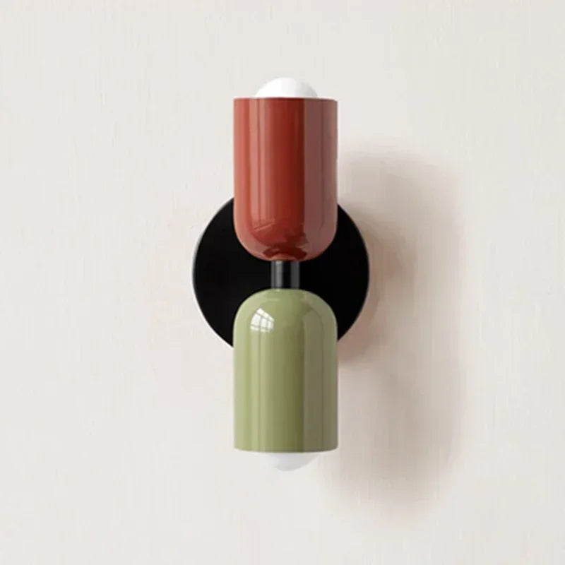 Macaron Wall Sconce, Bedside Wall Light for Bedroom, Modern Nordic Wall Lamp