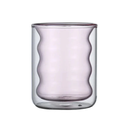 Double Wall Glass Cup, Insulated Coffee Mug, Borosilicate Glassware for Tea and Latte