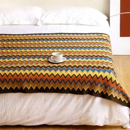 Hand Knitted Throw Blanket, Chunky Knit Throw, Cozy Layer for Sofa and Armchair