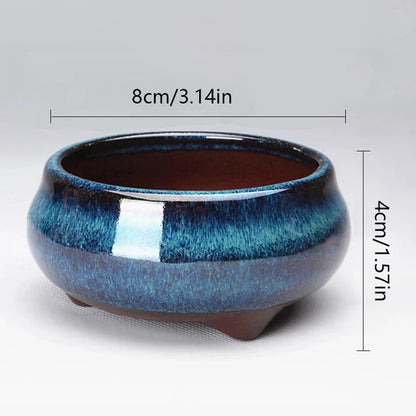Ceramic Garden Planter Pot, Indoor Plant Pot, Glazed Flower Pot with Drainage Hole
